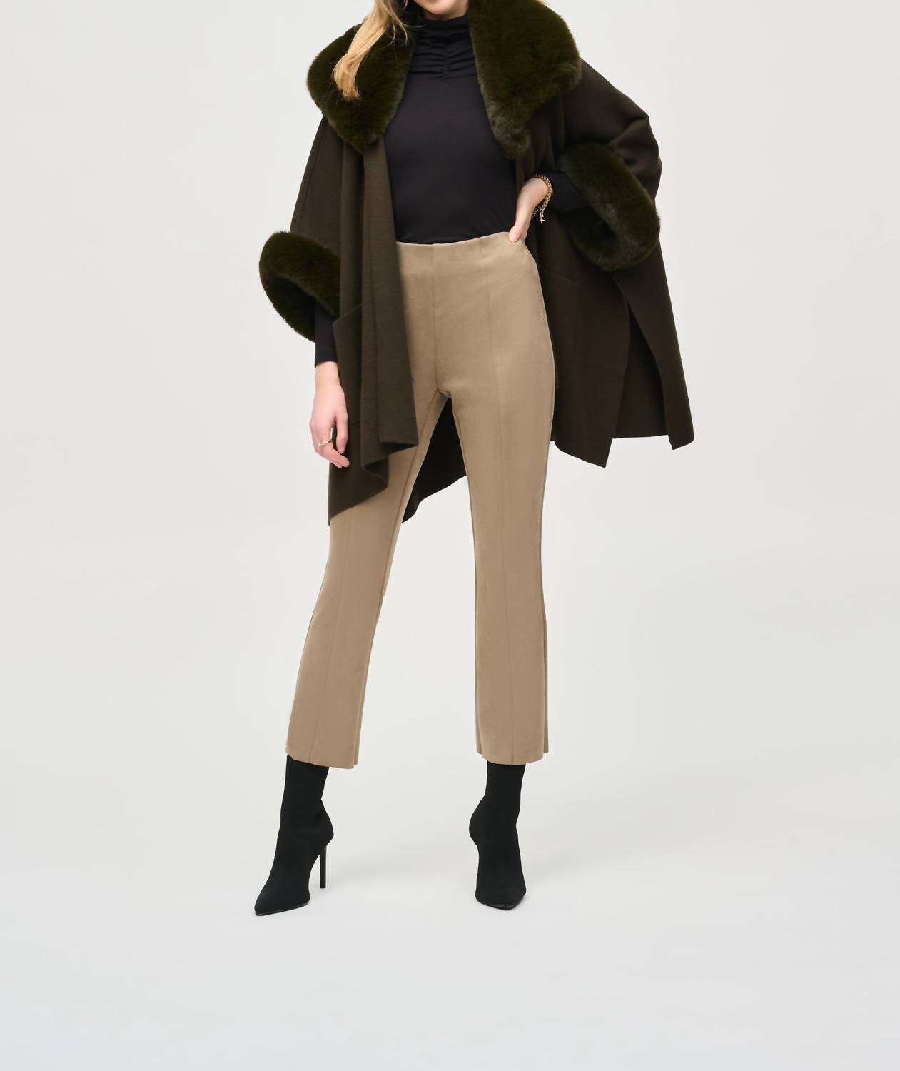 Joseph Ribkoff - Scuba Suede Flared Pant