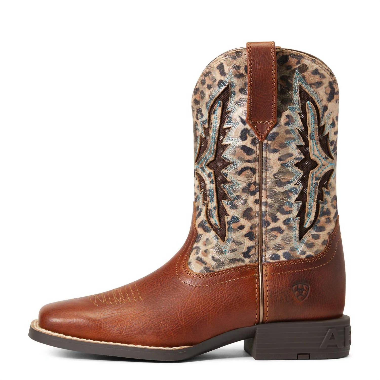 ARIAT Girls Koel Venttek Boot in spiced cider metallic leopard - kids' boots
