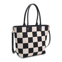 Moda Luxe - Women's Betty Checkered Tote Bag