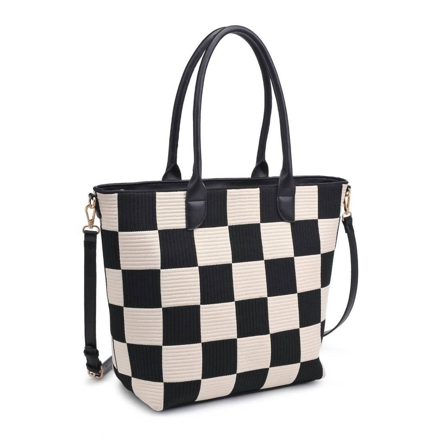 Moda Luxe - Women's Betty Checkered Tote Bag
