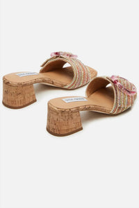 STEVE MADDEN Women's Seacrest Slide Sandals in pink multi - women's sandal - alternate view