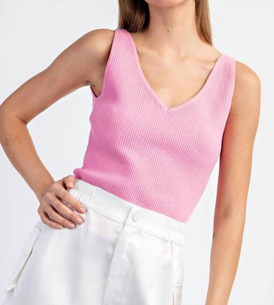 Ee:Some - Vivi V-neck Ribbed Top