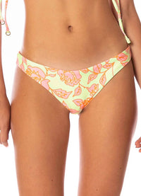 Maaji - blooming glow iconic low rise thin side bikini bottom