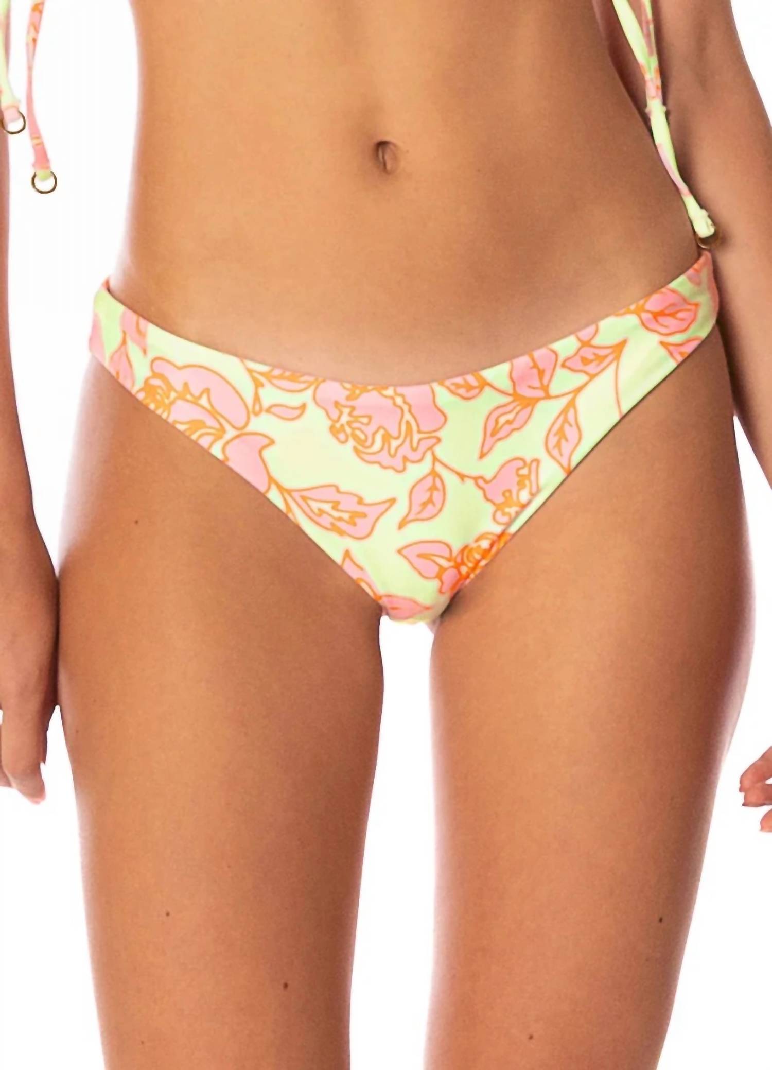 Maaji - blooming glow iconic low rise thin side bikini bottom