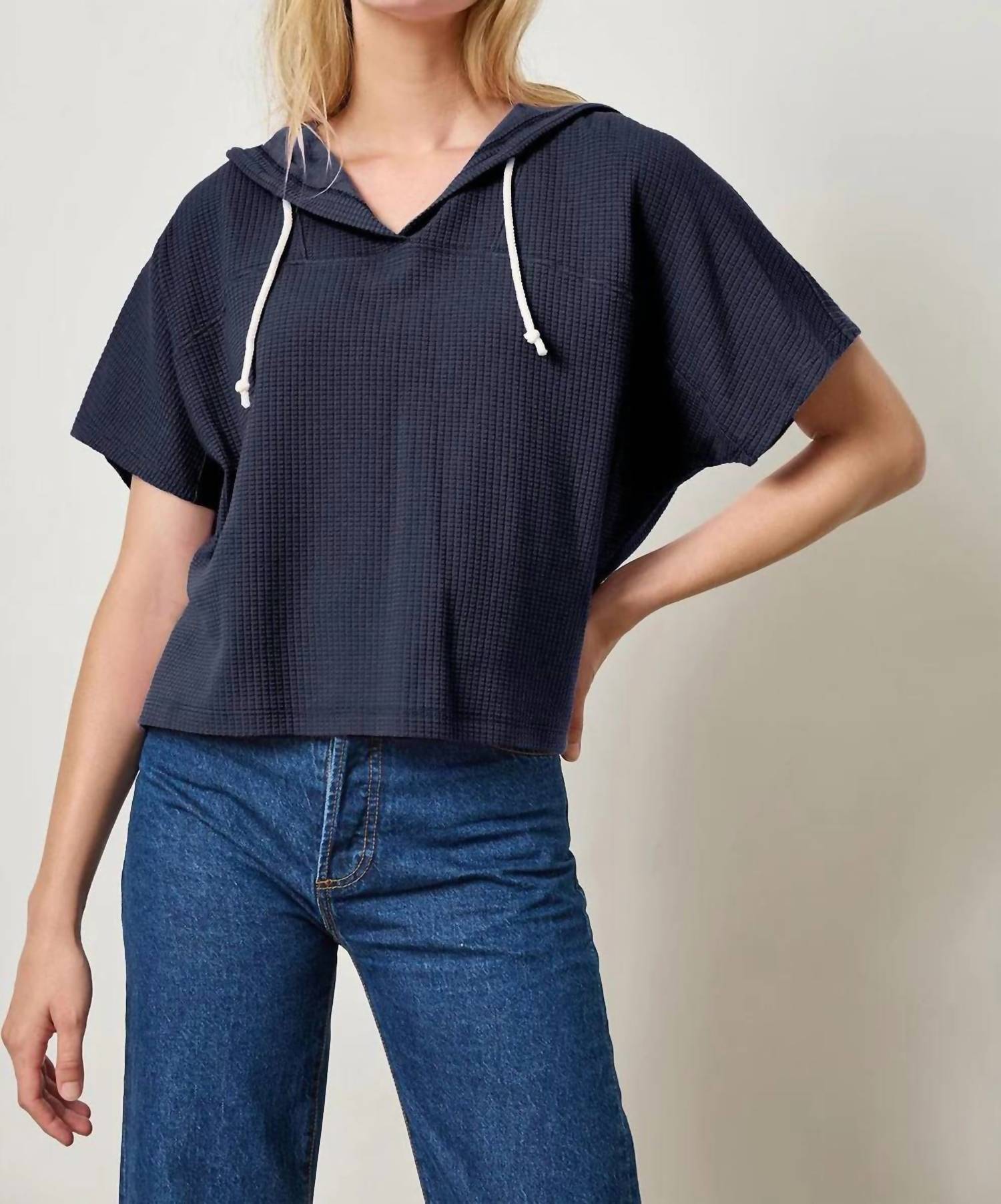 Lilla P - Waffle Oversized Hoodie Top