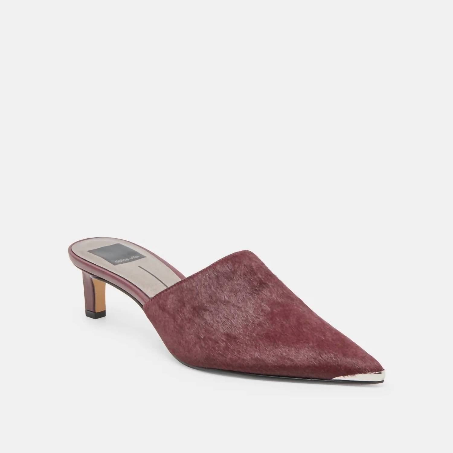 Dolce Vita Women's Lexy Calf Hair Heels in burgundy calf hair - women's shoe - view 4