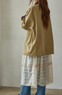 By Together Cambridge Utility Jacket in khaki - women's jacket - detail view