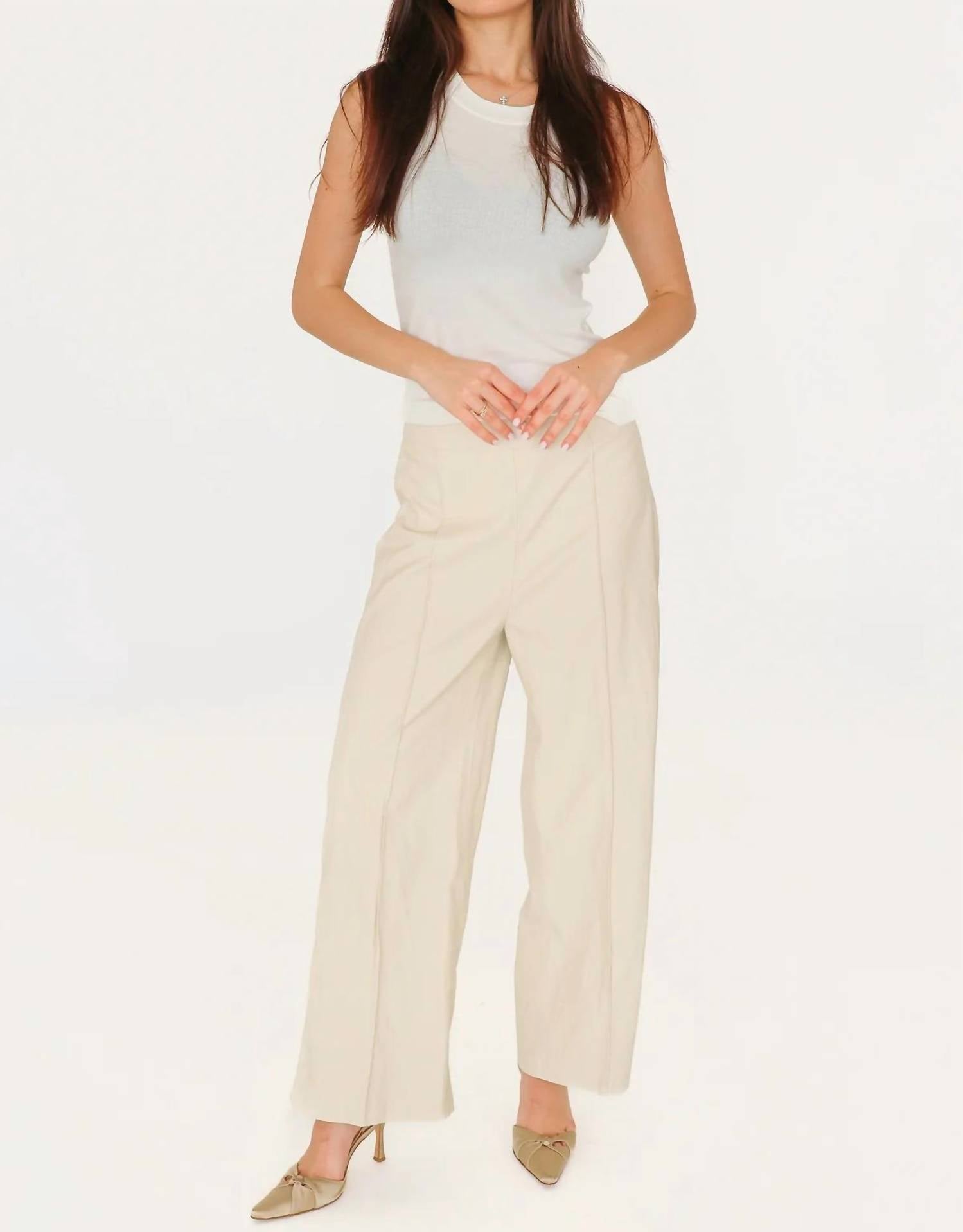 Another Love - Sparkle Wide Leg Vegan Leather Pants