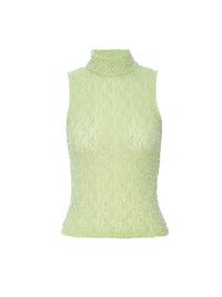 Frame - Sleeveless Mesh Mockneck