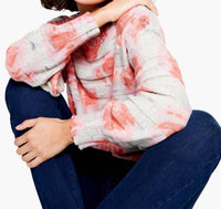 Nic + Zoe Rosy Sunset Sweater in pink multi - women's sweater - alternate view