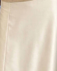 Connie Roberson Silk Maxi Skirt in ivory - women's skirt - detail view