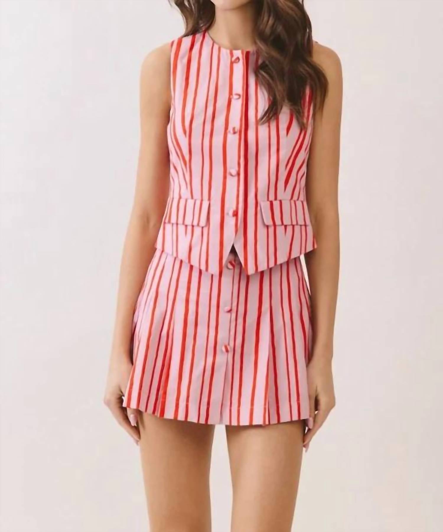 Tcec - Feeling Fantzy Button Down Vest Top