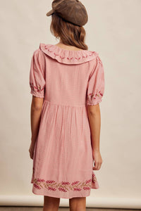 Listicle - Women's Embroidered Babydoll Dress