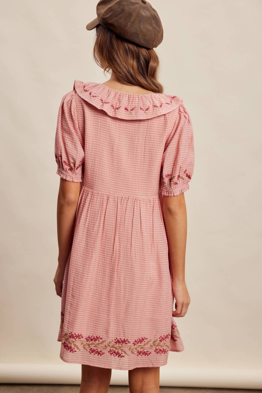 Listicle - Women's Embroidered Babydoll Dress