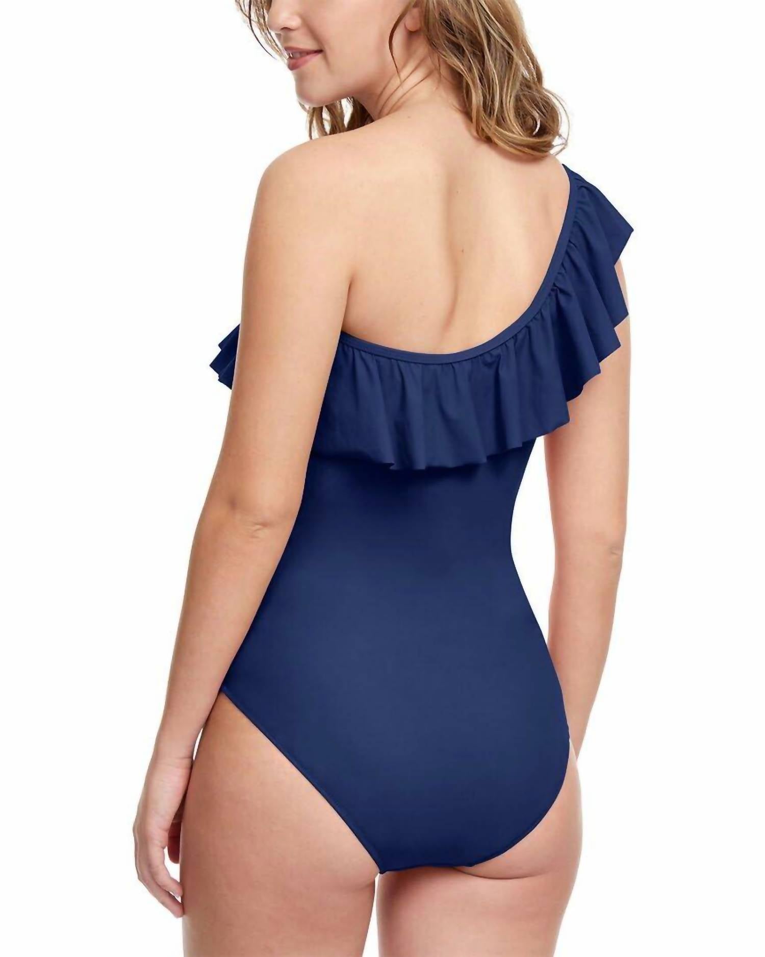 Profile By Gottex - Ruffle One-shoulder One Piece Swimsuit