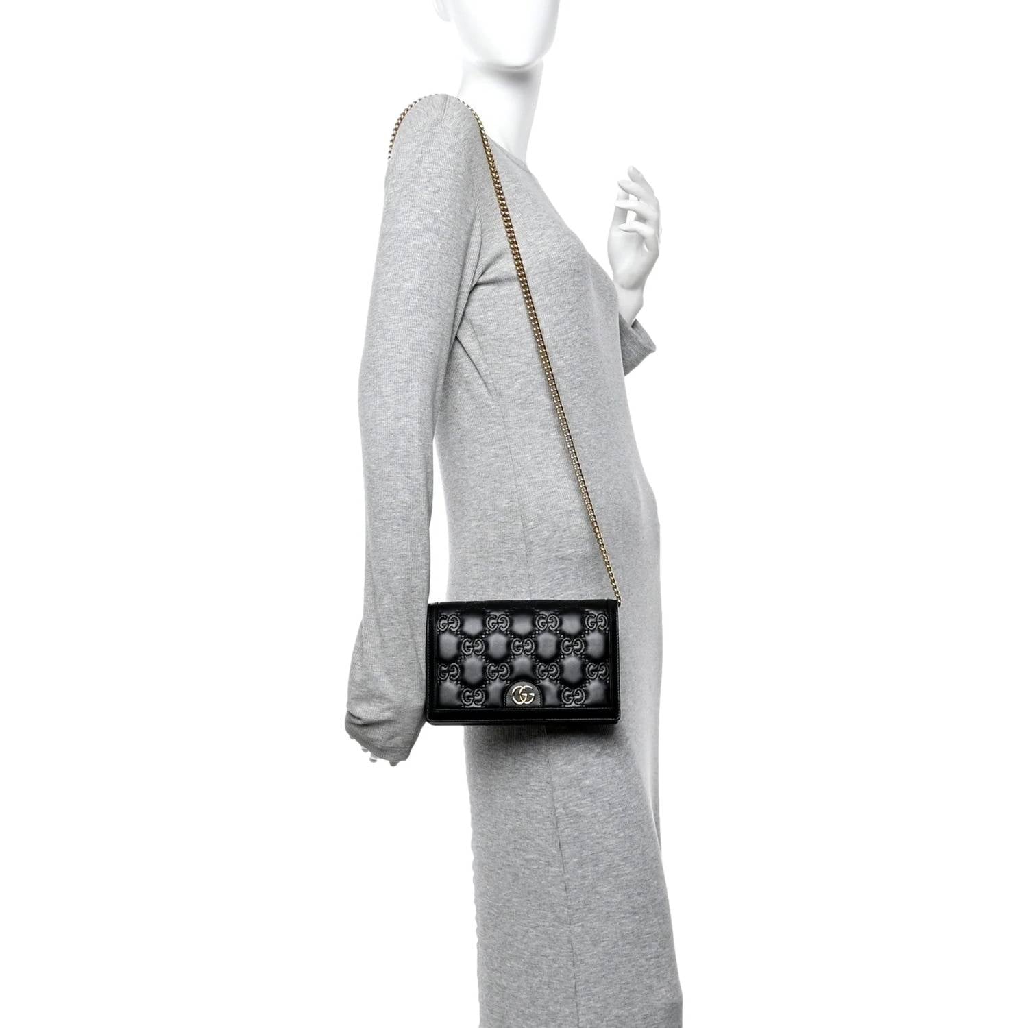 Gucci - Women's Gg Matelasse Leather Chain Wallet Shoulder Bag