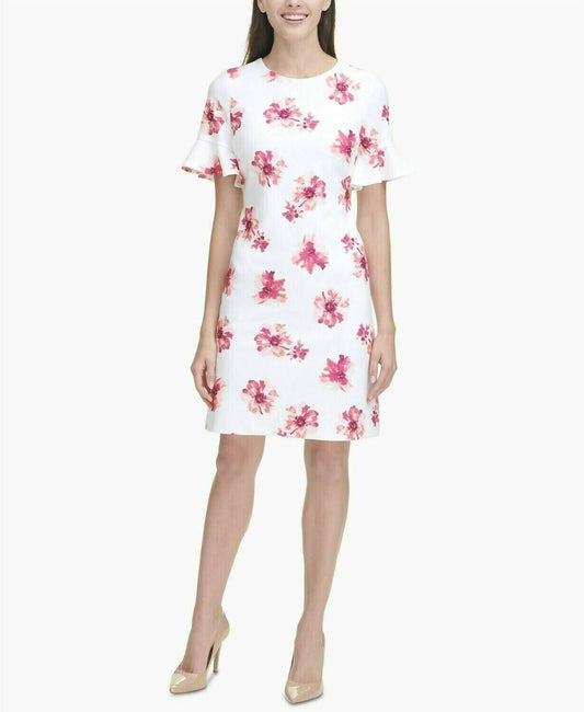 Tommy Hilfiger - Floral Bell-Sleeve Scuba Dress