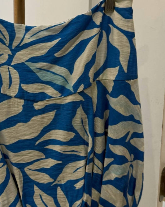 Entro - Women's Tropical Print Mini Bubble Skirt