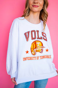 Queen Of Sparkles - Licensed Ut Vols Baseball Helmet Sweatshirt