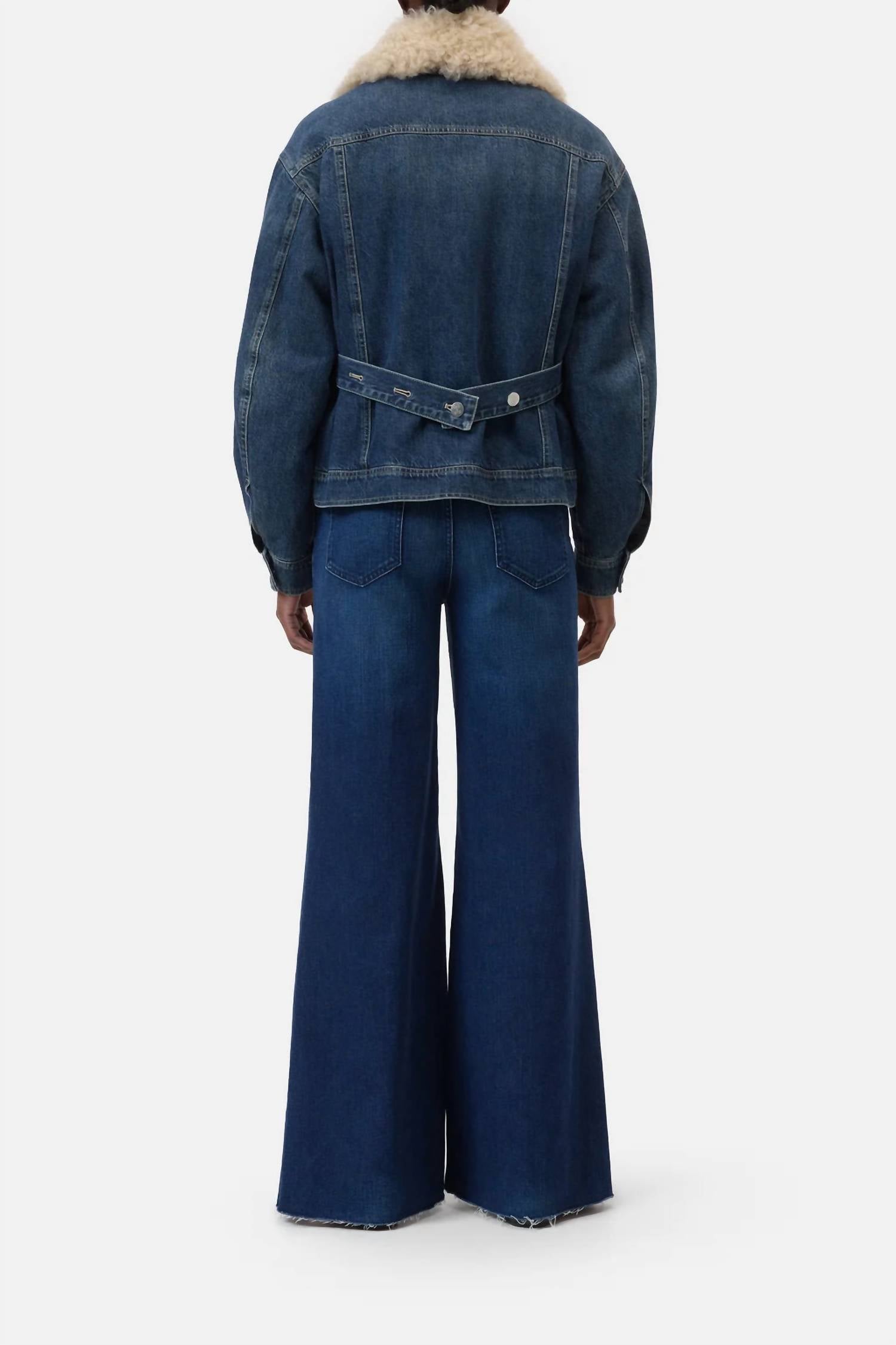 Closed - Denim Shearling Collar Jacket