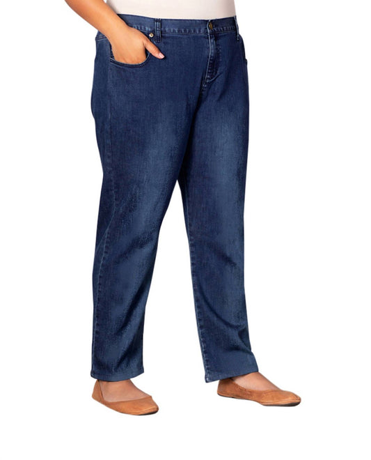 On The Plus Side - Plus Size Premium Relaxed Leg Five Pocket Denim Jeans