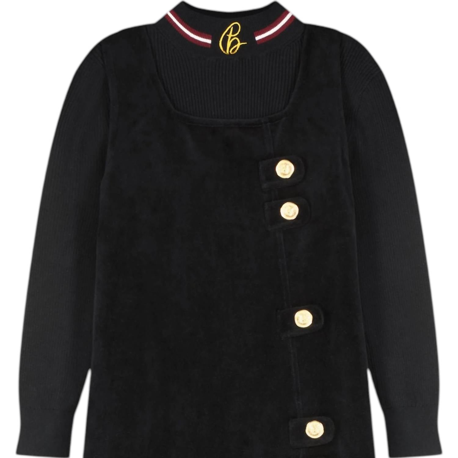 Bonjour - Girls Soldier Button Maxi Dress