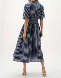 Joseph Ribkoff - Striped Midi Fit And Flare Dress