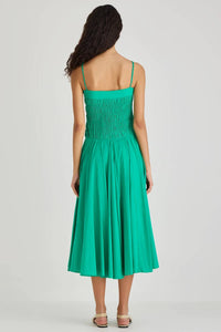 Merlette Kaede Midi Dress in verdant - women's dress - detail view