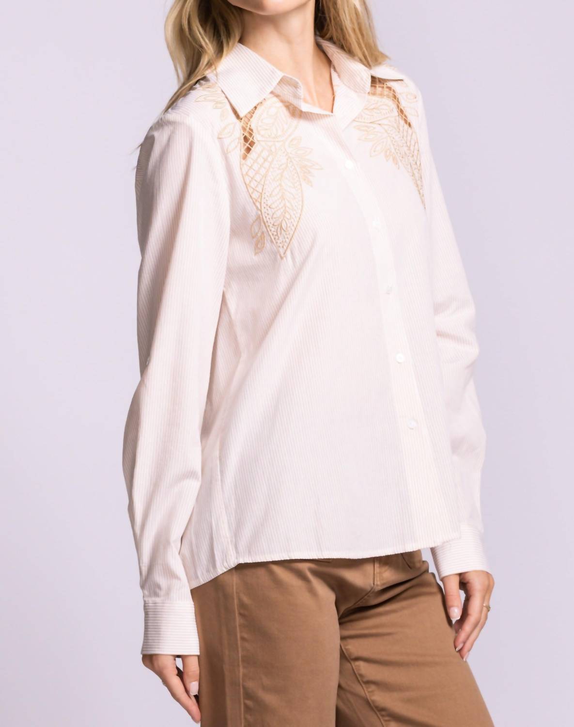 Pink Martini - Quinton Embroidered Top