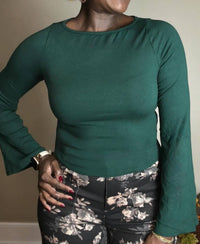 Hyfve - Everly Long Bell Sleeve Ribbed Knit Top