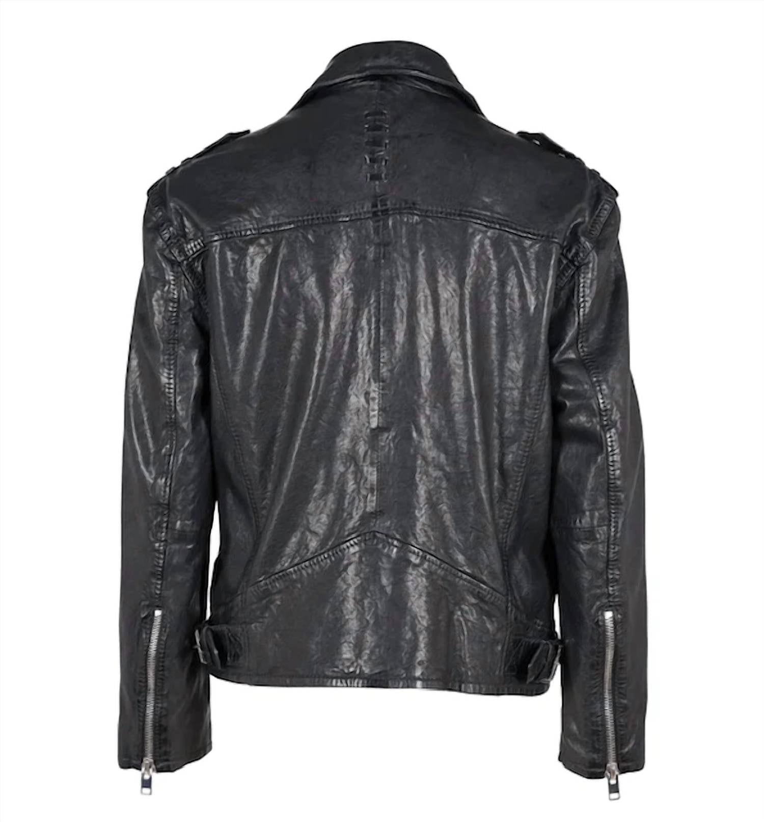 Mauritius - Women's Kim Boyfriend Fit Leather Jacket