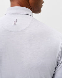 JOHNNIE-O Huronn Polo in light grey - men's shirt - detail view