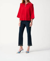 Joseph Ribkoff - Zip-collar Jumper