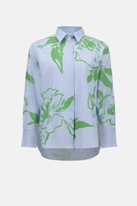 Joseph Ribkoff - Cotton Stripe Floral Print Blouse