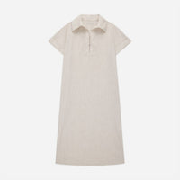 WE-AR4 Darla Midi Dress in beige stripe - women's dress - alternate view
