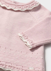 Mayoral Baby's Knit Sweater With Bloomers And Tights Set in pink - item - alternate view