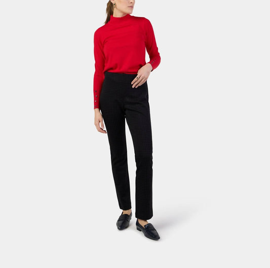 J'Envie/Eli - Mockneck With Button Sleeve Sweater