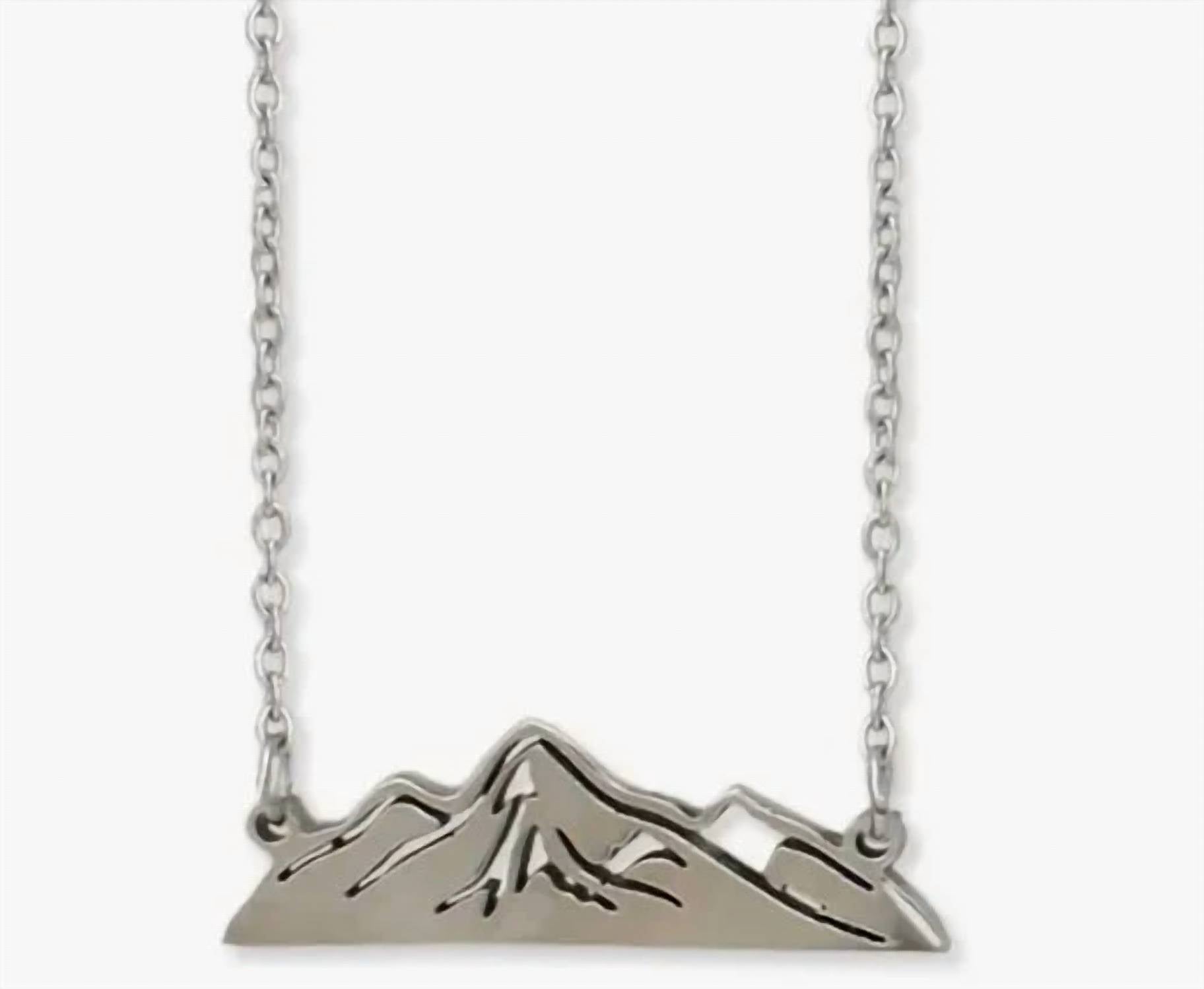 Zad - Women's Mountain Peaks Cutout Pendant Necklace