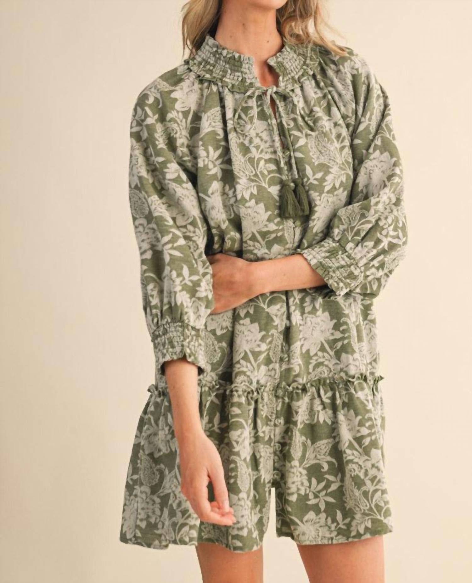 &Merci - Floral Jacquard Mini Dress