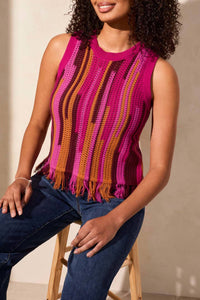 Tribal - Fringed Hem Sweater Camisole