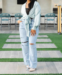 Hailey & Co - Tie Up Open Blouse