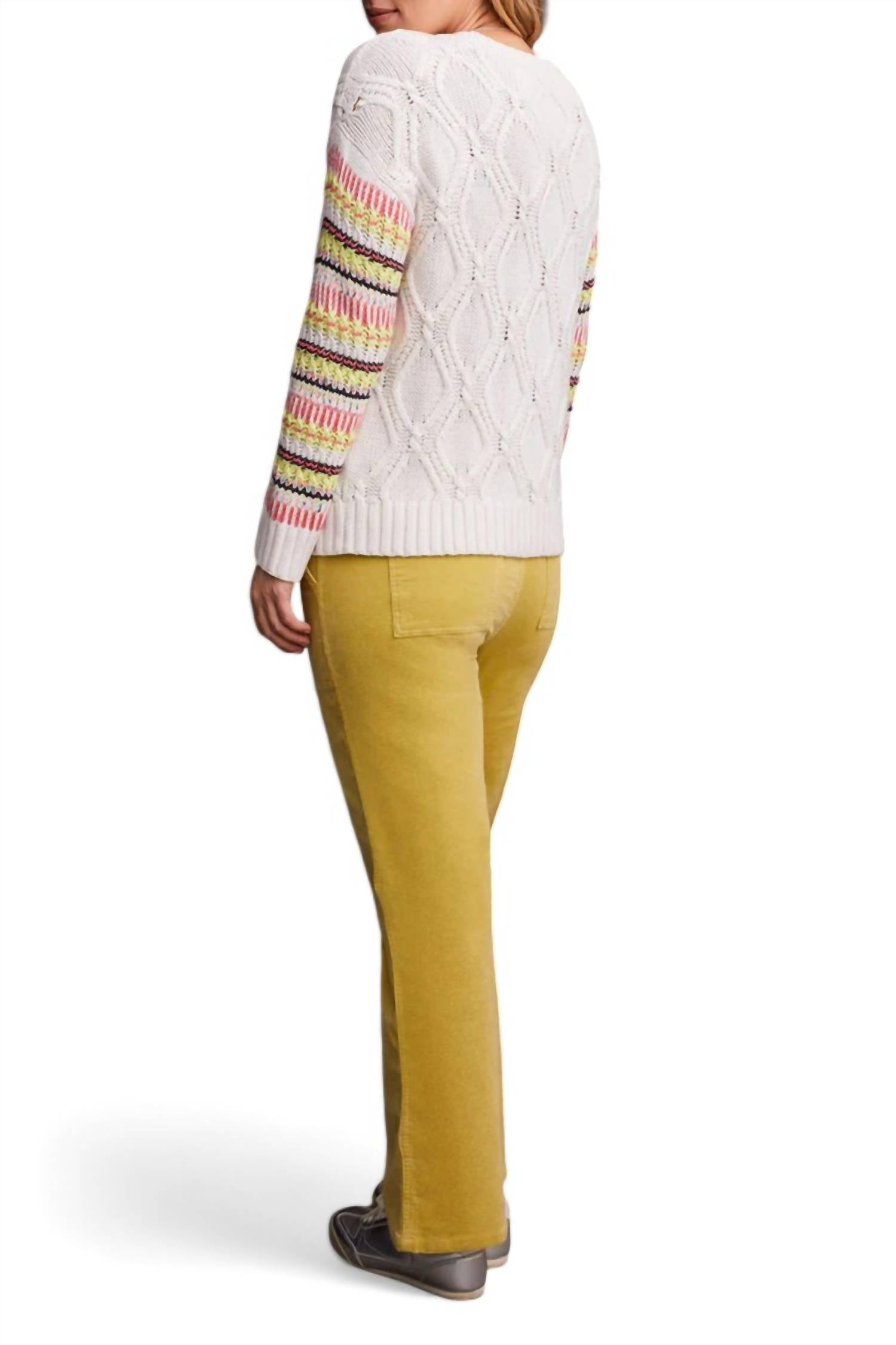 Tribal - INTARSIA LONG SLEEVE CREW NECK SWEATER