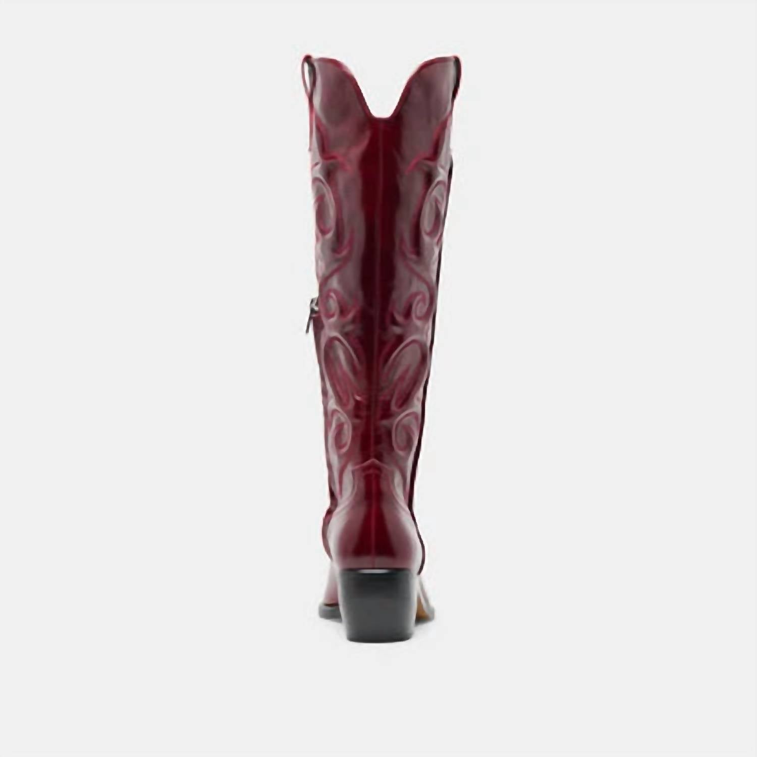 Dolce Vita Women's Mirla Leather Boots in oxblood - women's shoe - alternate view