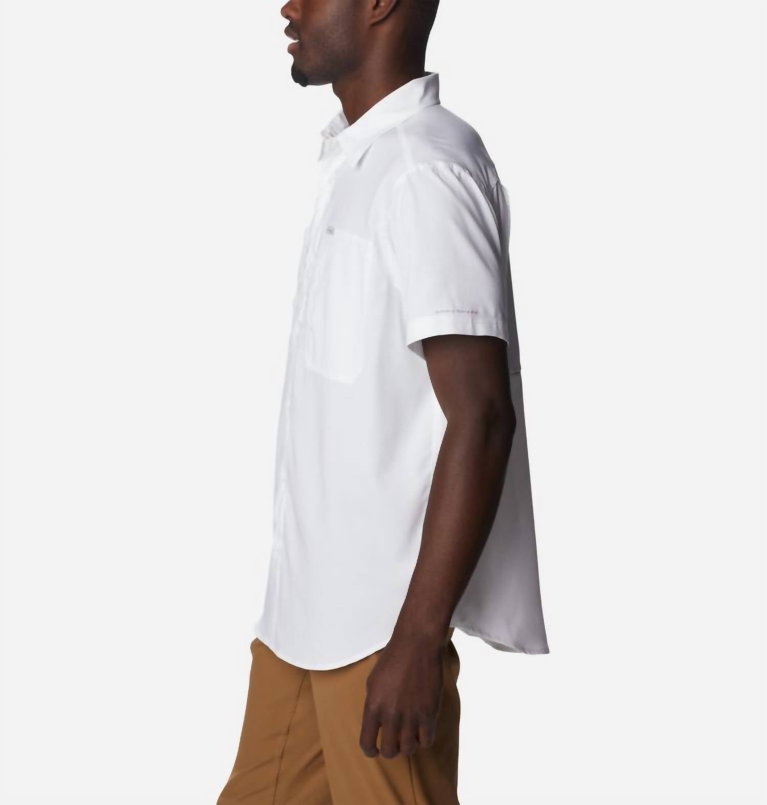Columbia Silver Ridge Utility Lite Short Sleeve Shirt in white - men's shirt - detail view