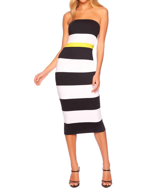 Susana Monaco - STRIPE TUBE MIDI DRESS