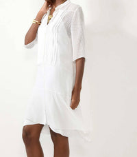 Barbara Bui - Plumetis Silk Short Sleeve Dress