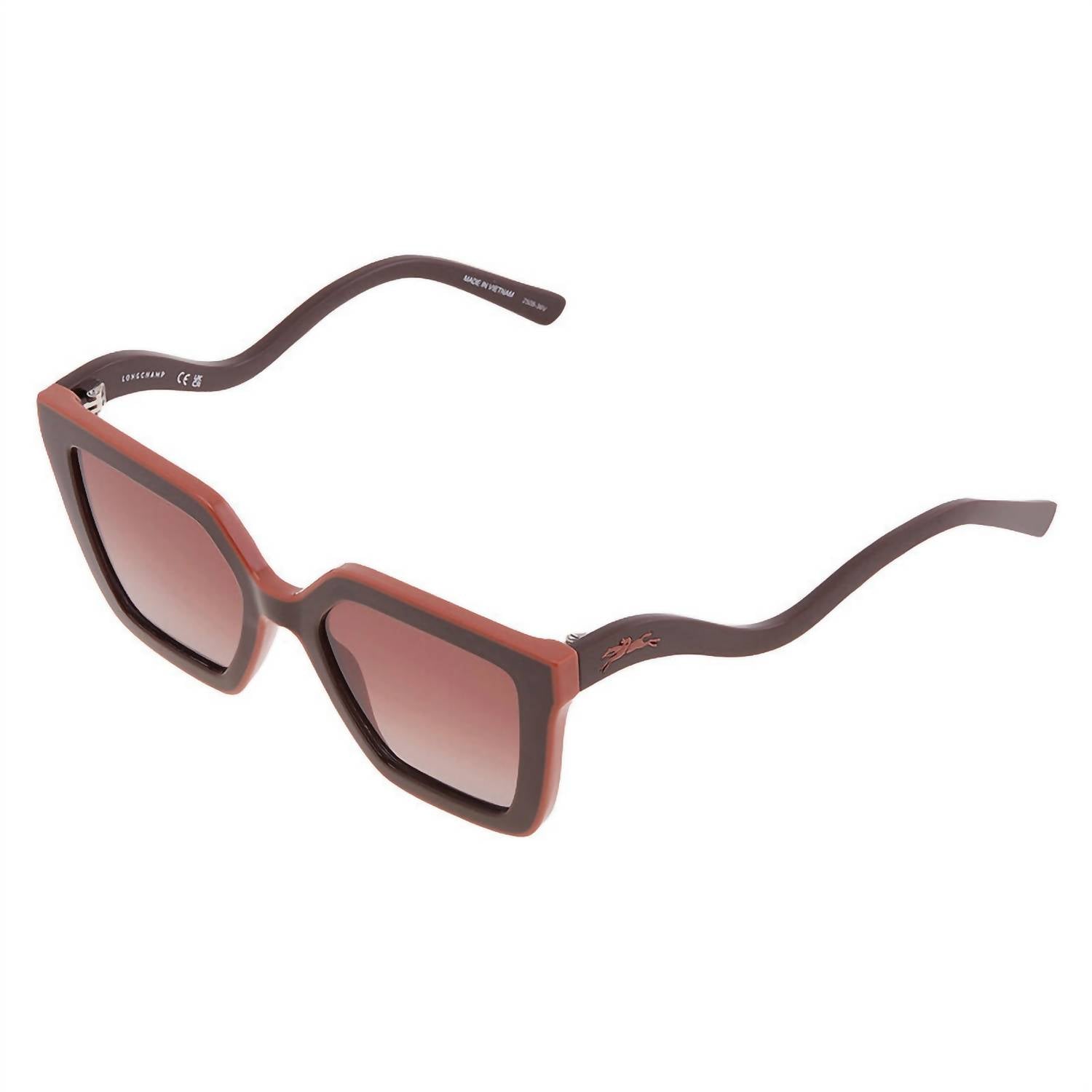 LONGCHAMP Women's Gradient Irregular Sunglasses in brown - women's accessory - alternate view