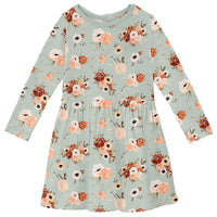 Kickee - Long Sleeve Twirl Dress With Pockets