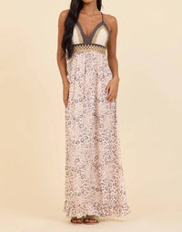 Vintage Havana - Leopard Crochet Maxi Dress