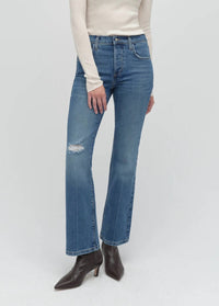Favorite Daughter Morgan Shortie Bootcut Jeans in beacon - women's jeans